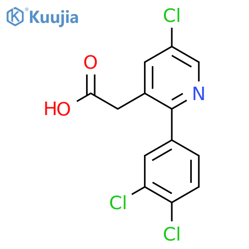 5-Chloro-2-(3,4-dichlorophenyl)pyridine-3-acetic acid structure