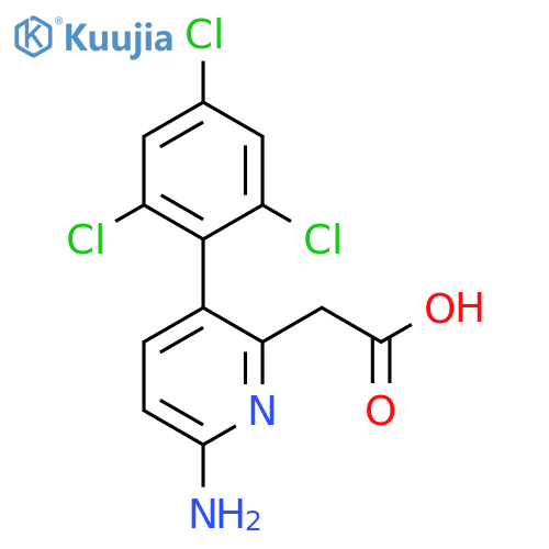 6-Amino-3-(2,4,6-trichlorophenyl)pyridine-2-acetic acid structure