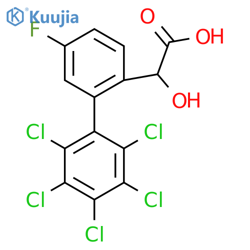 (5-Fluoro-2',3',4',5',6'-pentachlorobiphenyl-2-yl)-hydroxy-acetic acid structure