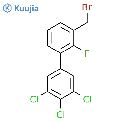 3'-(Bromomethyl)-2'-fluoro-3,4,5-trichlorobiphenyl structure