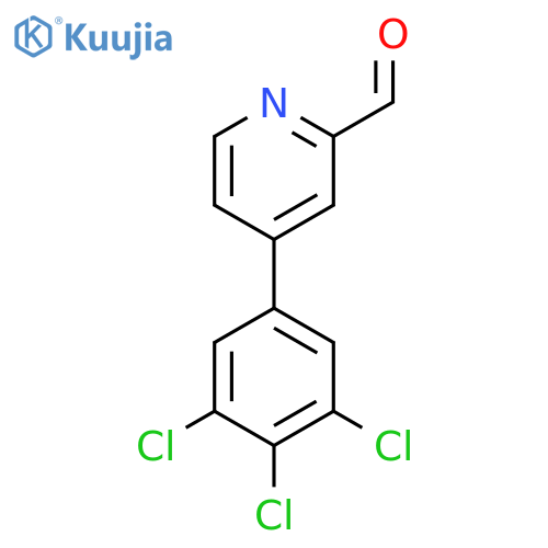 4-(3,4,5-Trichlorophenyl)picolinaldehyde structure