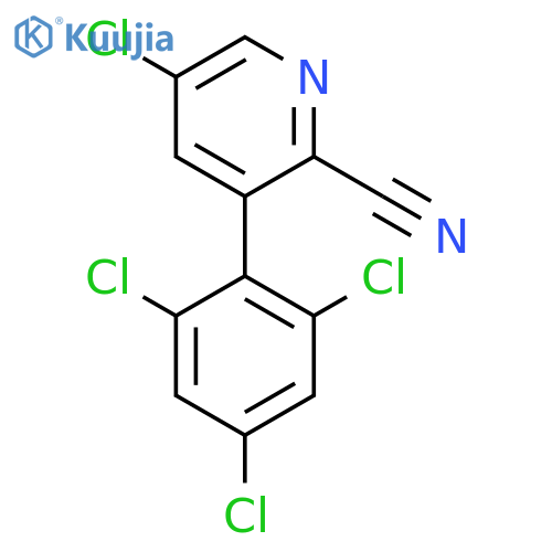 5-Chloro-3-(2,4,6-trichlorophenyl)picolinonitrile structure