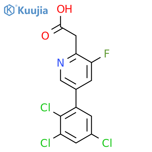3-Fluoro-5-(2,3,5-trichlorophenyl)pyridine-2-acetic acid structure