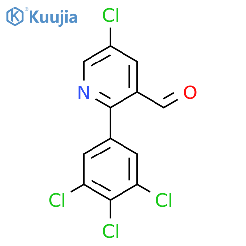 5-Chloro-2-(3,4,5-trichlorophenyl)nicotinaldehyde structure