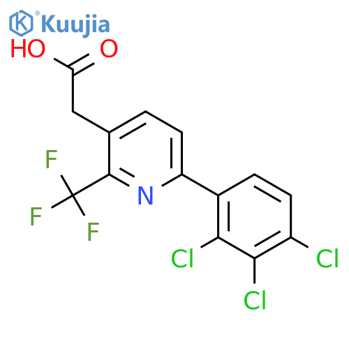6-(2,3,4-Trichlorophenyl)-2-(trifluoromethyl)pyridine-3-acetic acid structure