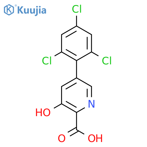 3-Hydroxy-5-(2,4,6-trichlorophenyl)picolinic acid structure