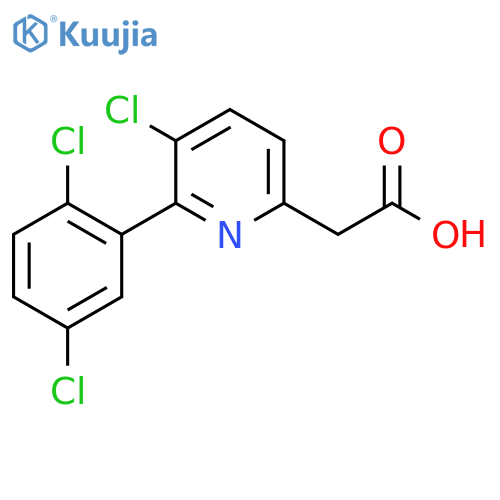 3-Chloro-2-(2,5-dichlorophenyl)pyridine-6-acetic acid structure
