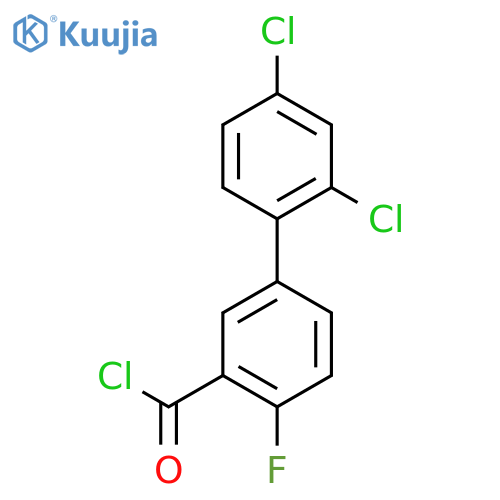2',4'-Dichloro-4-fluoro-biphenyl-3-carbonyl chloride structure