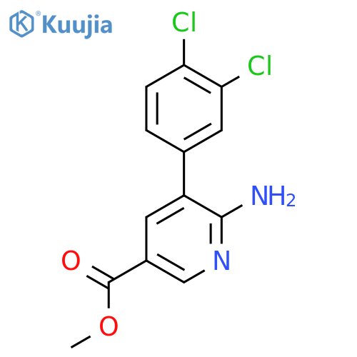 Methyl 6-amino-5-(3,4-dichlorophenyl)nicotinate structure