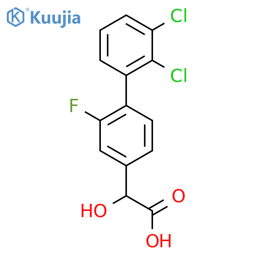 Hydroxy-(2',3'-dichloro-2-fluoro-biphenyl-4-yl)-acetic acid structure