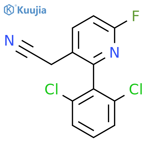 2-(2,6-Dichlorophenyl)-6-fluoropyridine-3-acetonitrile structure