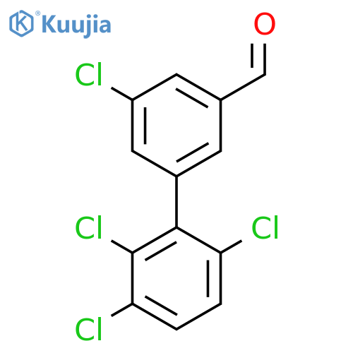 5,2',3',6'-Tetrachlorobiphenyl-3-carboxaldehyde structure