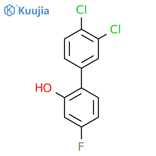 3',4'-Dichloro-4-fluoro-biphenyl-2-ol structure
