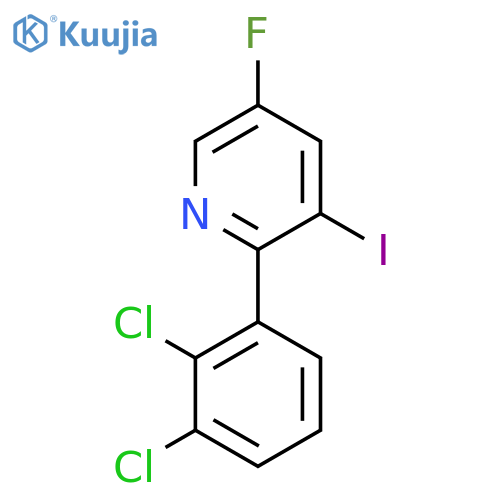 2-(2,3-Dichlorophenyl)-5-fluoro-3-iodopyridine structure