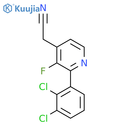 2-(2,3-Dichlorophenyl)-3-fluoropyridine-4-acetonitrile structure