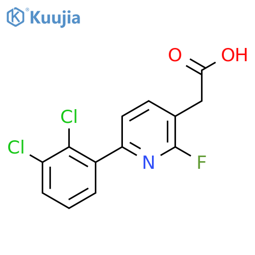 6-(2,3-Dichlorophenyl)-2-fluoropyridine-3-acetic acid structure