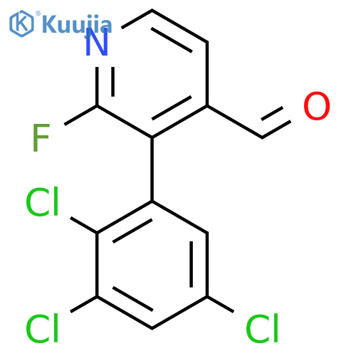 2-Fluoro-3-(2,3,5-trichlorophenyl)isonicotinaldehyde structure