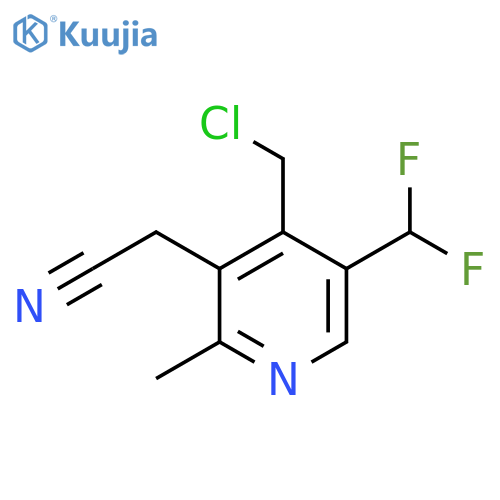 4-(Chloromethyl)-5-(difluoromethyl)-2-methylpyridine-3-acetonitrile structure