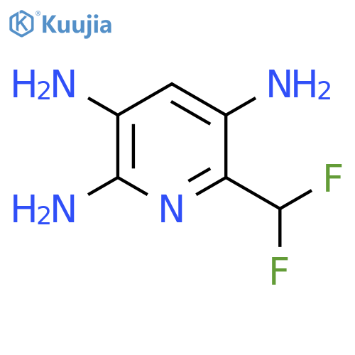 6-(Difluoromethyl)-2,3,5-triaminopyridine structure