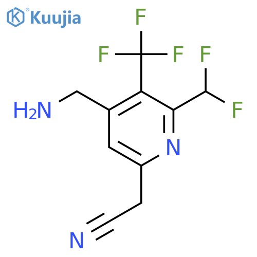 4-(Aminomethyl)-2-(difluoromethyl)-3-(trifluoromethyl)pyridine-6-acetonitrile structure