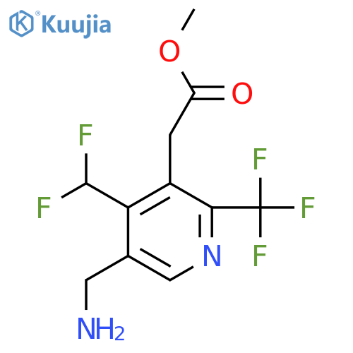 Methyl 5-(aminomethyl)-4-(difluoromethyl)-2-(trifluoromethyl)pyridine-3-acetate structure