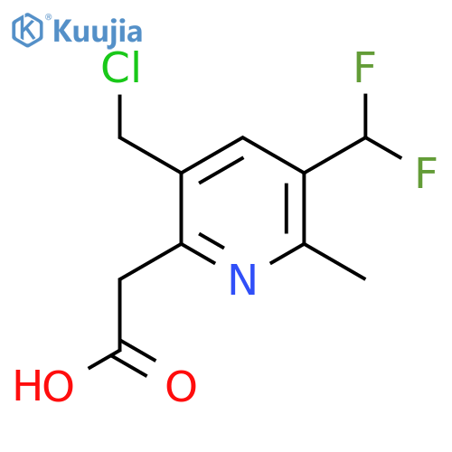 3-(Chloromethyl)-5-(difluoromethyl)-6-methylpyridine-2-acetic acid structure
