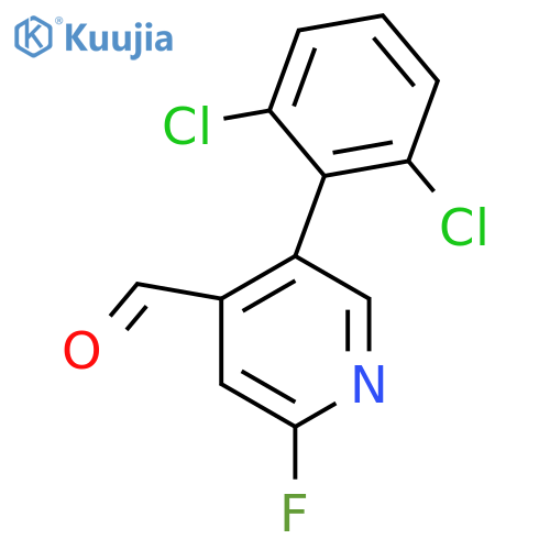 5-(2,6-Dichlorophenyl)-2-fluoroisonicotinaldehyde structure