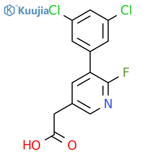 3-(3,5-Dichlorophenyl)-2-fluoropyridine-5-acetic acid structure