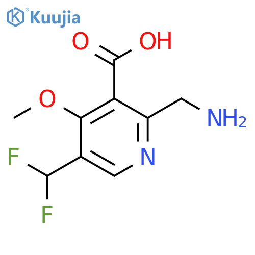 2-(Aminomethyl)-5-(difluoromethyl)-4-methoxypyridine-3-carboxylic acid structure