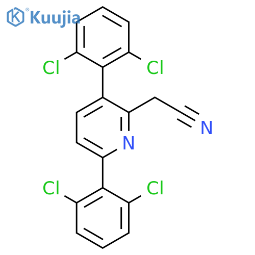 3,6-Bis(2,6-dichlorophenyl)pyridine-2-acetonitrile structure