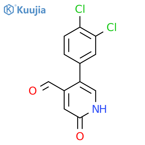 5-(3,4-Dichlorophenyl)-2-hydroxyisonicotinaldehyde structure