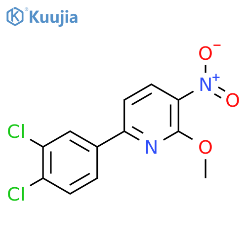 6-(3,4-Dichlorophenyl)-2-methoxy-3-nitropyridine structure