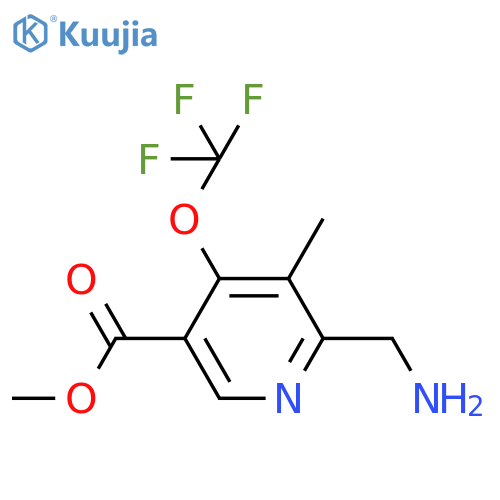 Methyl 2-(aminomethyl)-3-methyl-4-(trifluoromethoxy)pyridine-5-carboxylate structure