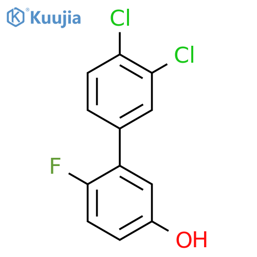 3',4'-Dichloro-6-fluoro-biphenyl-3-ol structure