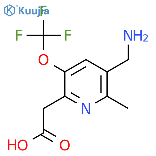 3-(Aminomethyl)-2-methyl-5-(trifluoromethoxy)pyridine-6-acetic acid structure