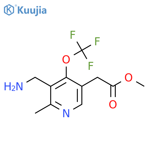 Methyl 3-(aminomethyl)-2-methyl-4-(trifluoromethoxy)pyridine-5-acetate structure