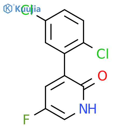 3-(2,5-Dichlorophenyl)-5-fluoro-2-hydroxypyridine structure