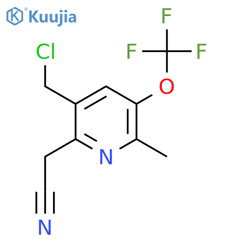5-(Chloromethyl)-2-methyl-3-(trifluoromethoxy)pyridine-6-acetonitrile structure