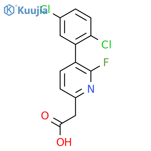 3-(2,5-Dichlorophenyl)-2-fluoropyridine-6-acetic acid structure