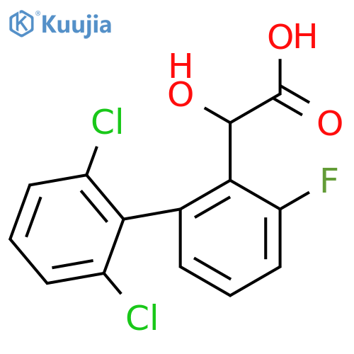 Hydroxy-(2',6'-dichloro-3-fluoro-biphenyl-2-yl)-acetic acid structure