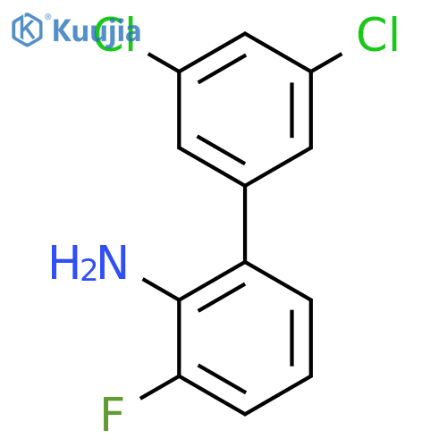 3',5'-Dichloro-3-fluoro-biphenyl-2-ylamine structure