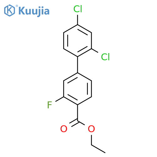 2',4'-Dichloro-3-fluoro-biphenyl-4-carboxylic acid ethyl ester structure