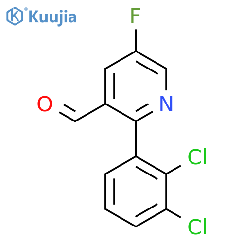 2-(2,3-Dichlorophenyl)-5-fluoronicotinaldehyde structure
