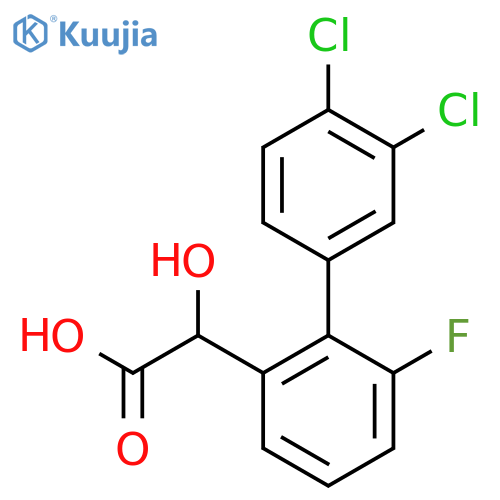 Hydroxy-(3',4'-dichloro-6-fluoro-biphenyl-2-yl)-acetic acid structure