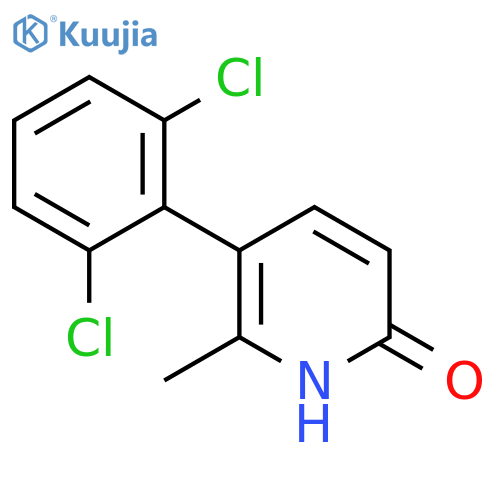 3-(2,6-Dichlorophenyl)-6-hydroxy-2-methylpyridine structure