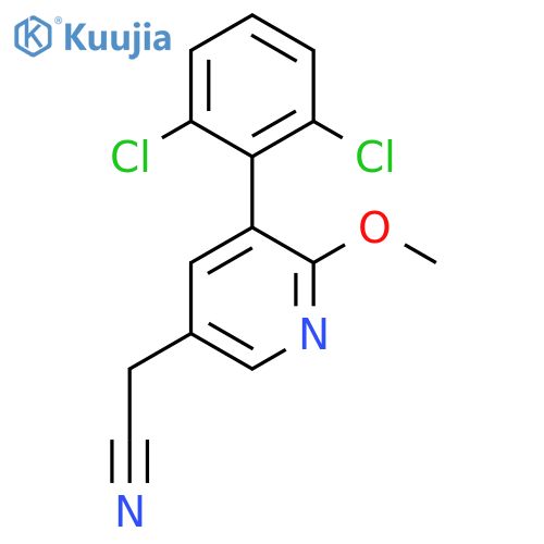 3-(2,6-Dichlorophenyl)-2-methoxypyridine-5-acetonitrile structure