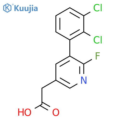 3-(2,3-Dichlorophenyl)-2-fluoropyridine-5-acetic acid structure