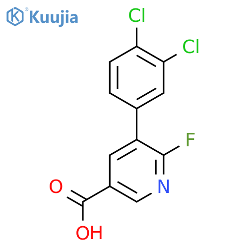 5-(3,4-Dichlorophenyl)-6-fluoronicotinic acid structure