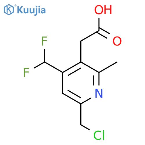 6-(Chloromethyl)-4-(difluoromethyl)-2-methylpyridine-3-acetic acid structure