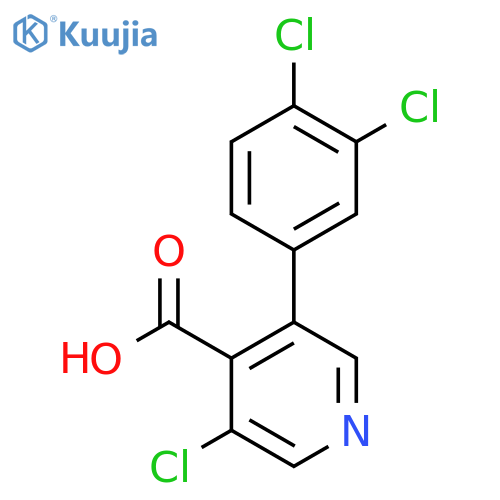3-Chloro-5-(3,4-dichlorophenyl)isonicotinic acid structure